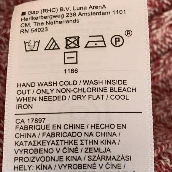 Athleta Vital V-Neck Tunic Sweater Womens Small Cashmere Wool Blend Knit Red - Picture 7 of 11